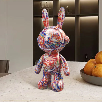 Modern Resin Rabbit Statue Desktop Accent