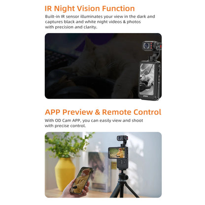5K Pocket Vlogging Camera 3-Axis Stabilization Face Tracking