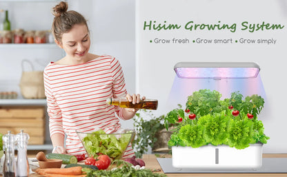 Smart Indoor Herb Garden Kit with LED Grow Light