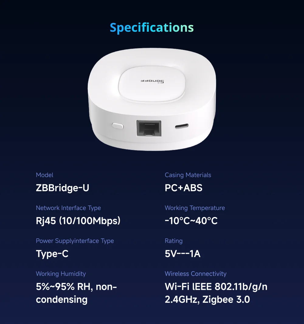 Zigbee Matter Gateway Multi-Mode Smart Home Hub