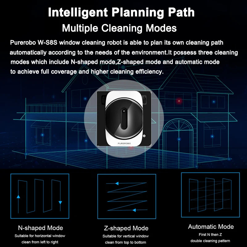 Smart Window Cleaning Robot Automatic Glass Cleaner No App