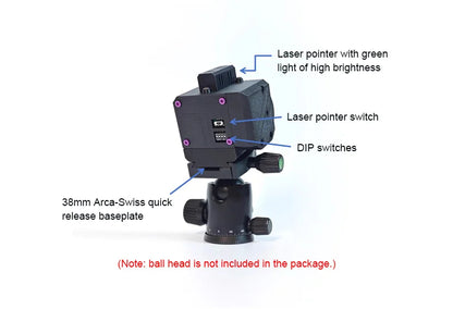 Nano Equatorial Star Tracker with Built-In Laser Pointer