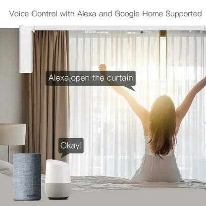 Motorised WiFi Curtain Track 2.1m Voice and App Control