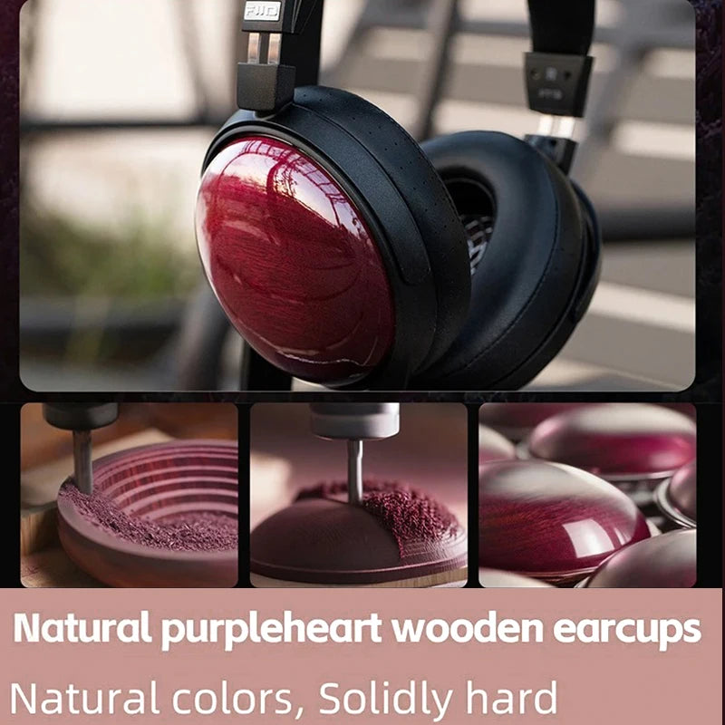 Premium Closed-Back Hi-Res Headphones Purpleheart Natural