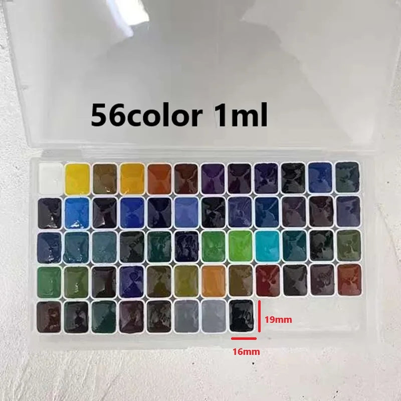 56 Colour Professional Watercolour Paint Set Artist Student