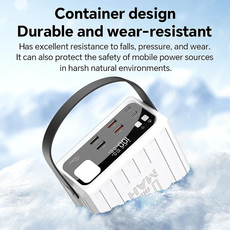 White 120000mAh Portable Power Bank 30W Fast Charge