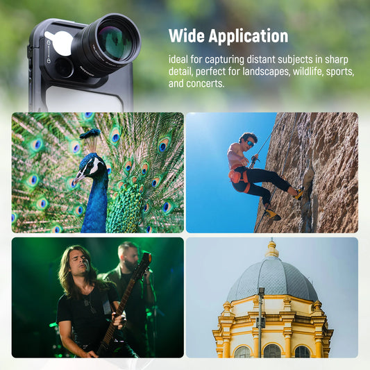 Portable Phone Lens Converter for Telephoto Photography