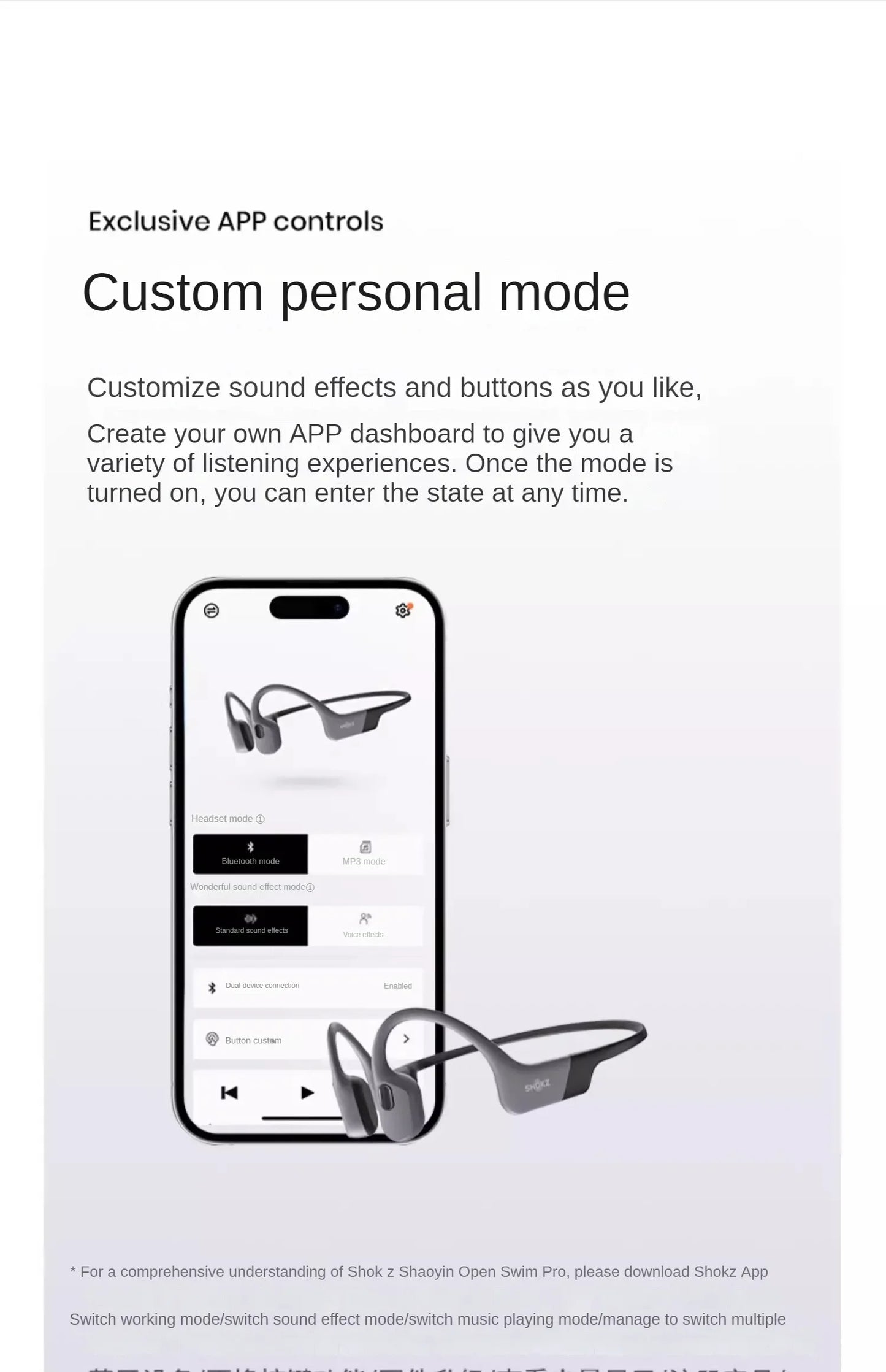 White Bone Conduction Headphones Bluetooth 5.4 Waterproof