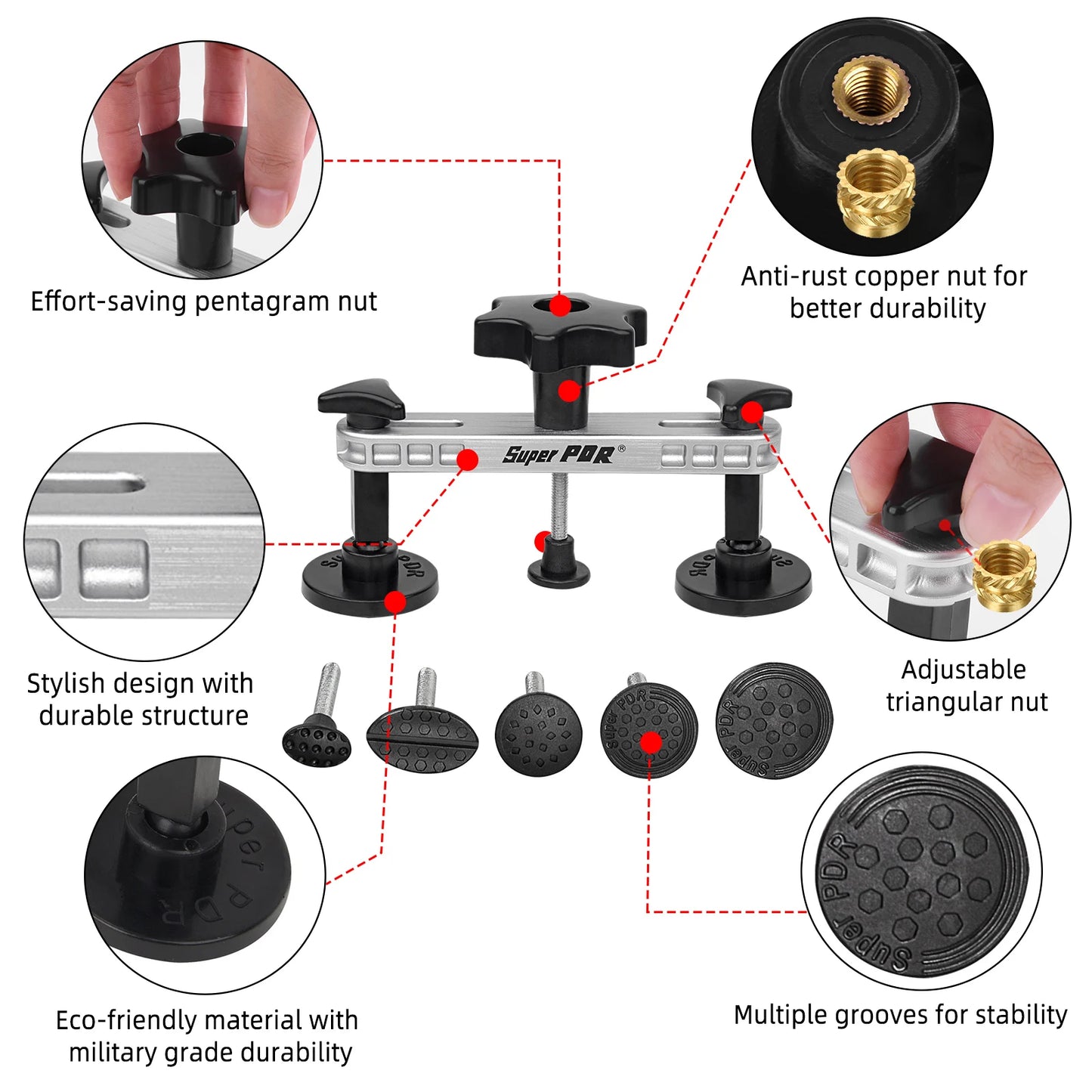 Portable Paintless Dent Repair Kit Lite Set for Cars