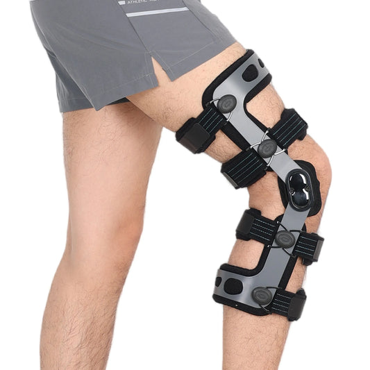 Black Left Hinged Knee Brace Size M