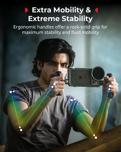 Dual Handheld Mobile Rig Kit for iPhone 17 Pro Stable Footage