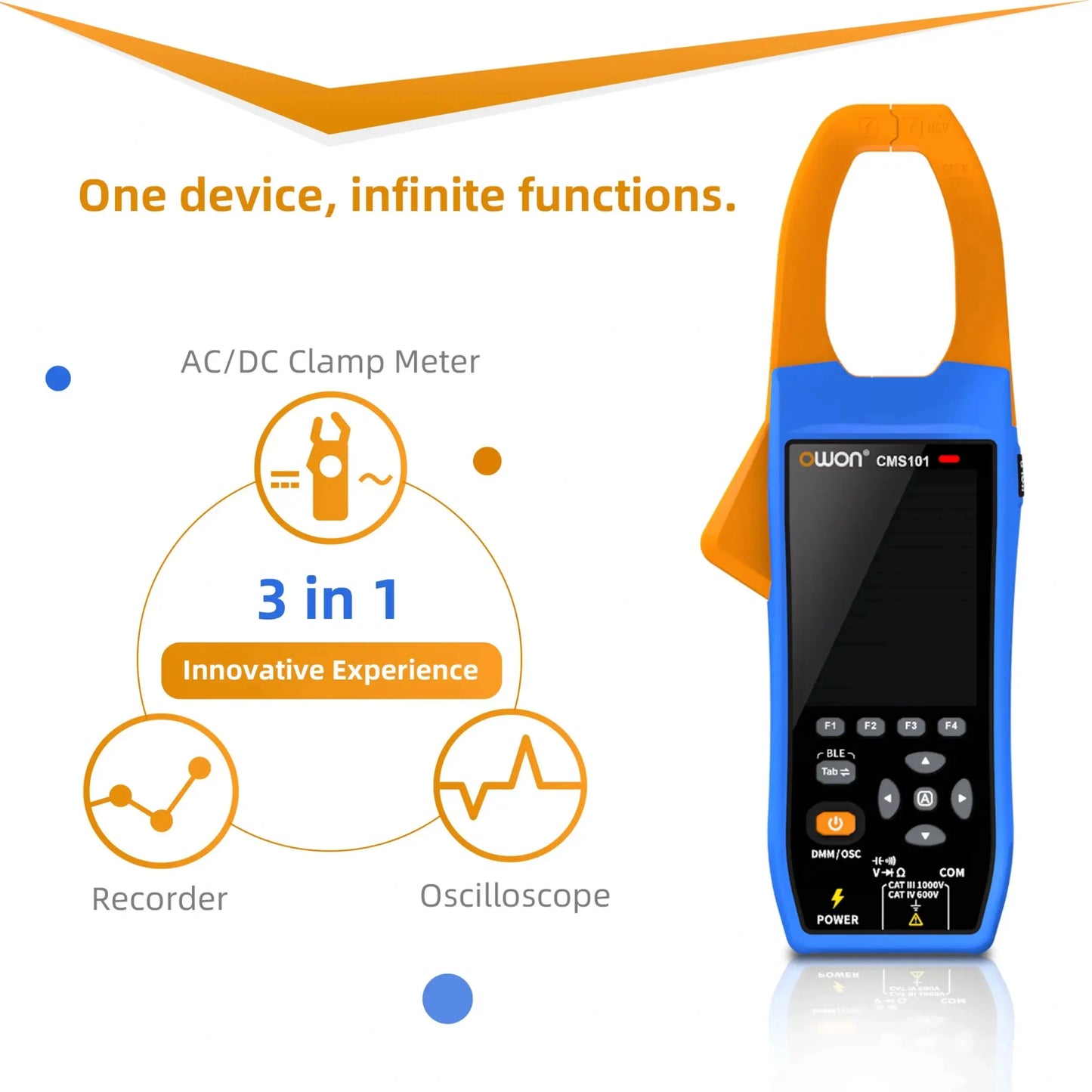 Multifunctional 1000A Clamp Meter Oscilloscope with Bluetooth