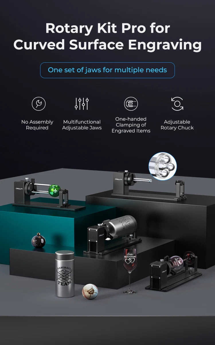 Rotary Roller Attachment for Laser Engraving Machines for Cylindrical Objects