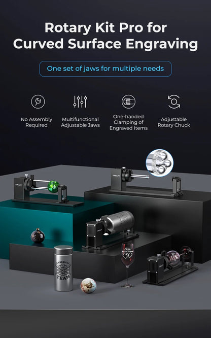 Rotary Roller Attachment for Laser Engraving Machines for Cylindrical Objects