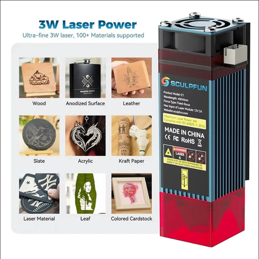 Portable Mini Laser Engraver LightBurn Compatible for Wood and Leather