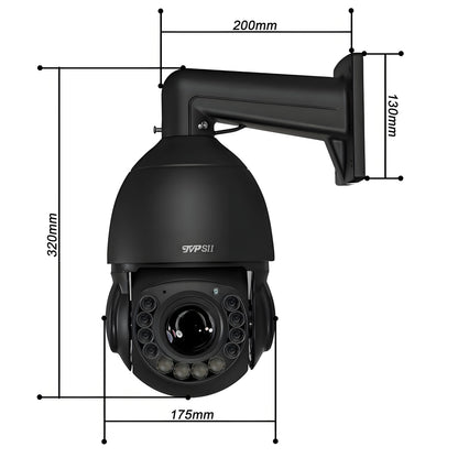 POE 4K 30fps 60X Zoom Metal 360 PTZ Camera
