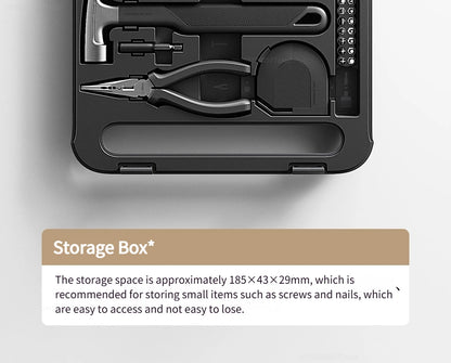 Home DIY Hand Tool Kit Screwdriver Wrench and Tape Measure