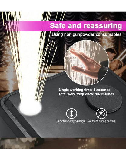 Portable Spark Fountain Machine for Weddings Parties Concerts White