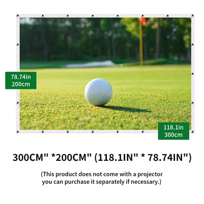 118x78in Golf Impact Screen HD Indoor Outdoor Training Net