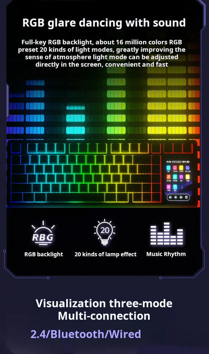 Latte Switch White Compact Mechanical Keyboard Bluetooth