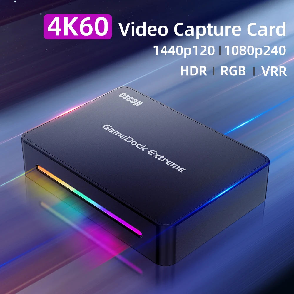 4K 60fps HDMI USB Video Capture Card for Streaming
