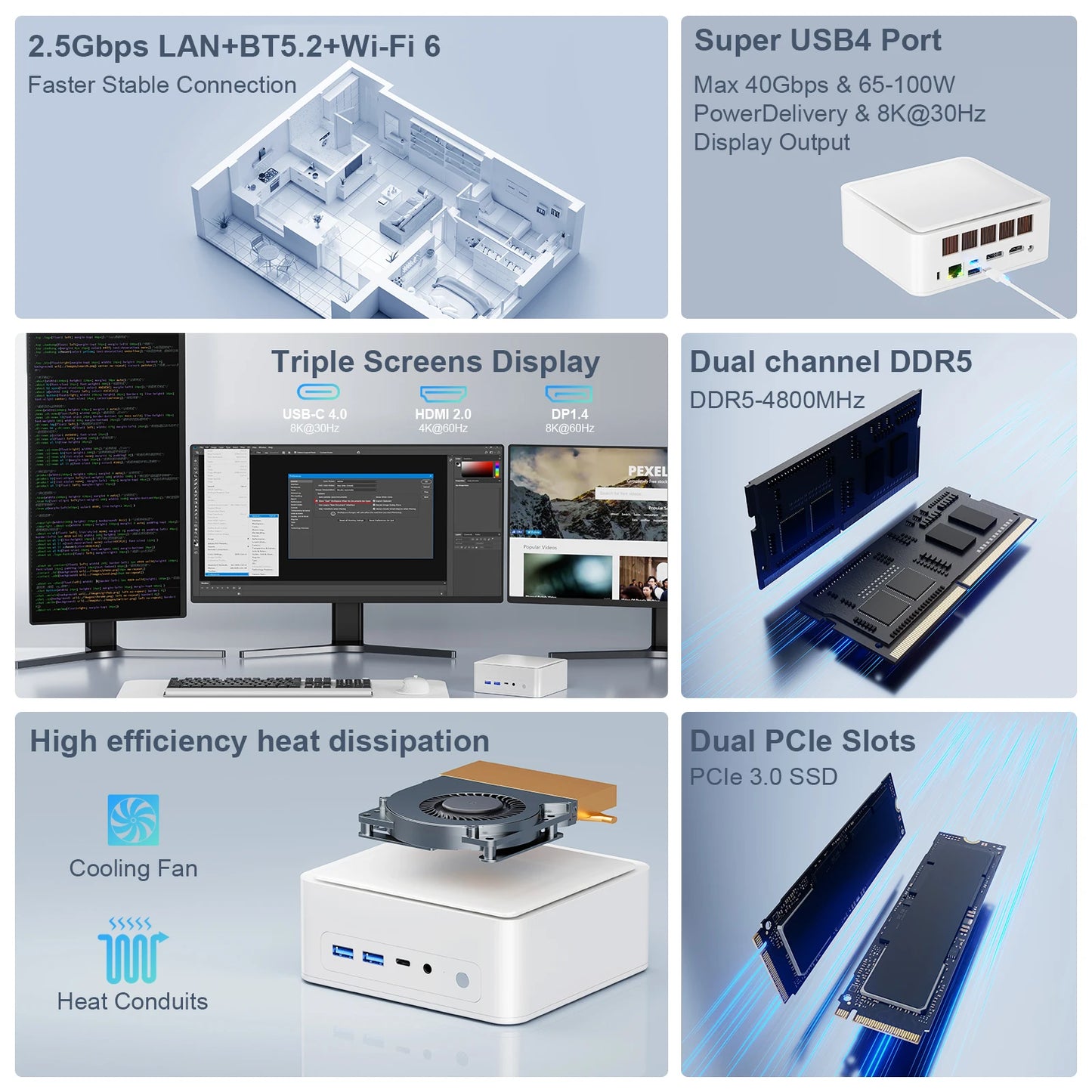 Compact Barebone Ryzen 5 6600H Mini Desktop