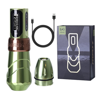 Glossy Green Rechargeable Tattoo Pen for Professional Artists