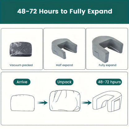 Dark Gray Memory Foam Reading Pillow with Removable Washable Cover