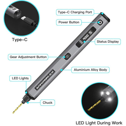 Mini Electric Drill Cordless Hand Tool Kit for DIY Crafts