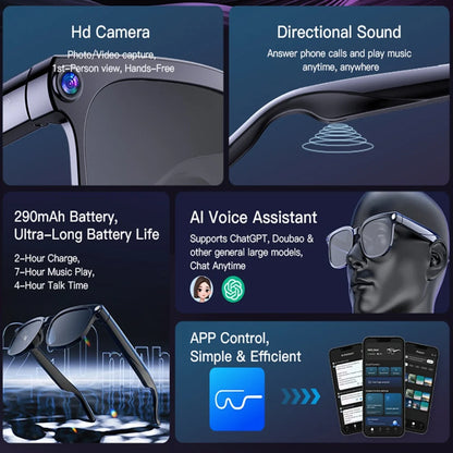 AI Smart Glasses with 4K HD Camera & Bluetooth