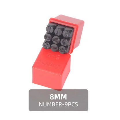 36-Piece 10mm Metal Alphabet & Number Punch Set