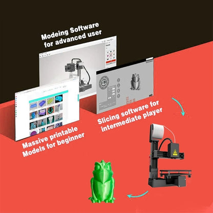 K10 Mini 3D Printer Lightweight Quiet Automatic Slicing