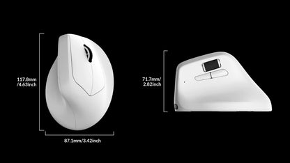 Rechargeable Ergonomic Wireless Mouse with 8K Polling Rate