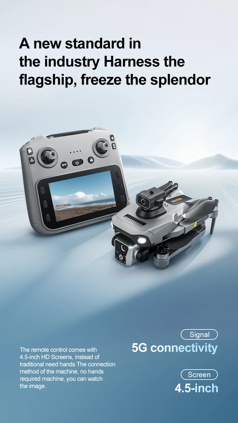 8K HD GPS Drone with 1-Battery and Screen