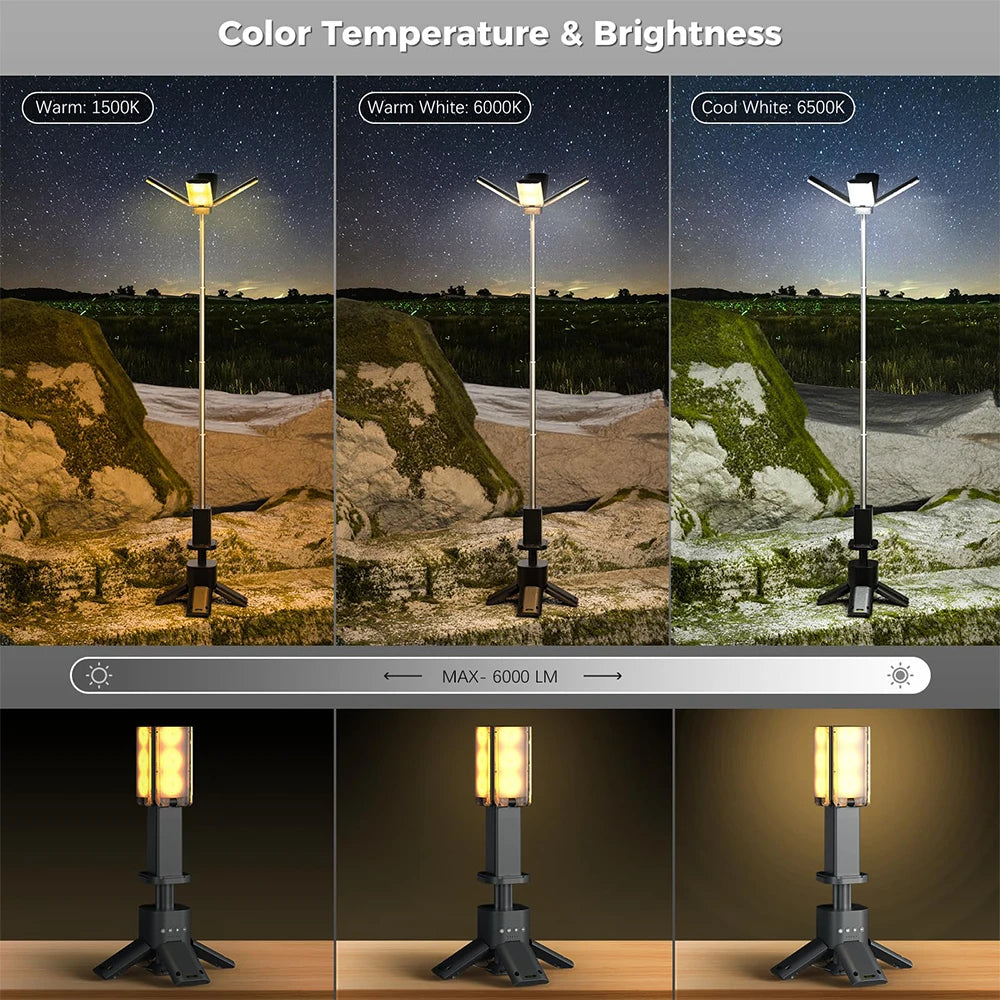 Heavy Duty 14000mAh LED Tent Lamp 6000LM