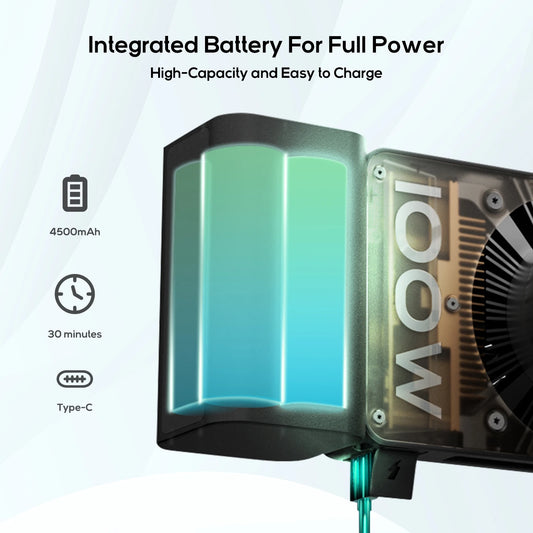 100W Handheld LED Video Light with Bi Color Adjustment