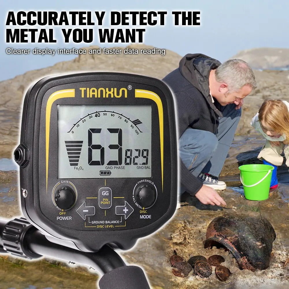 Deep Scan TX850 Metal Detector 11 Inch Coil Treasure Finder
