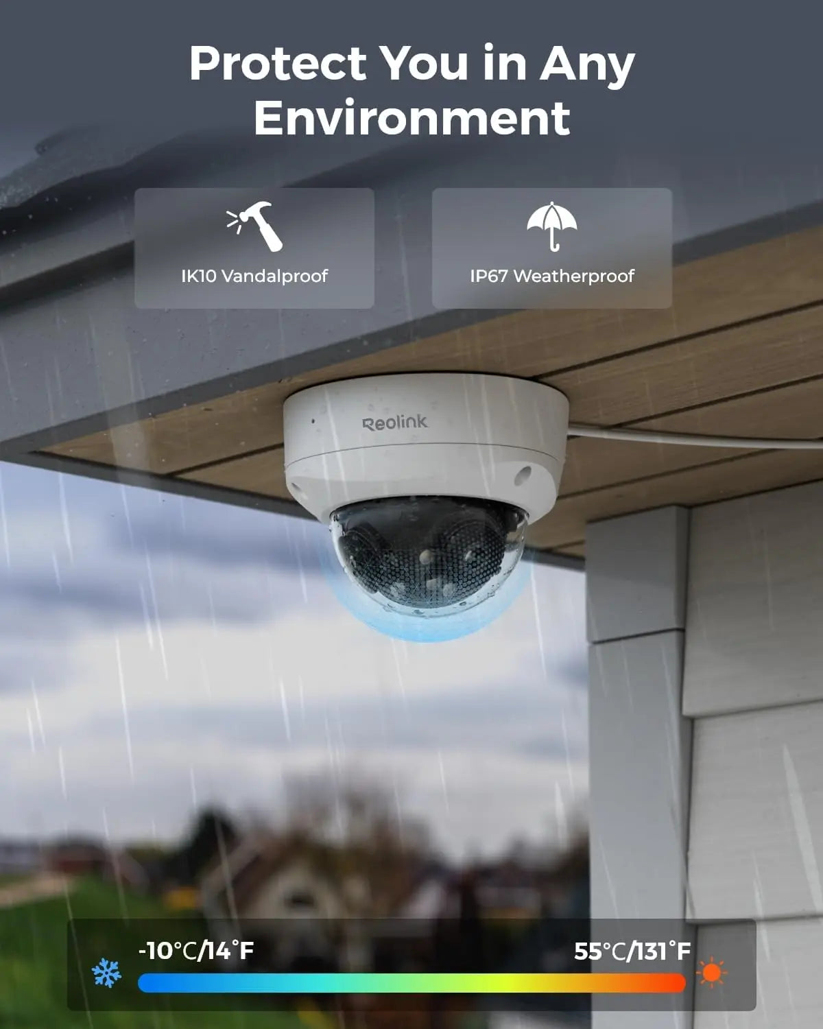 16MP Ultra HD Security Camera IP67 Spotlight 180°