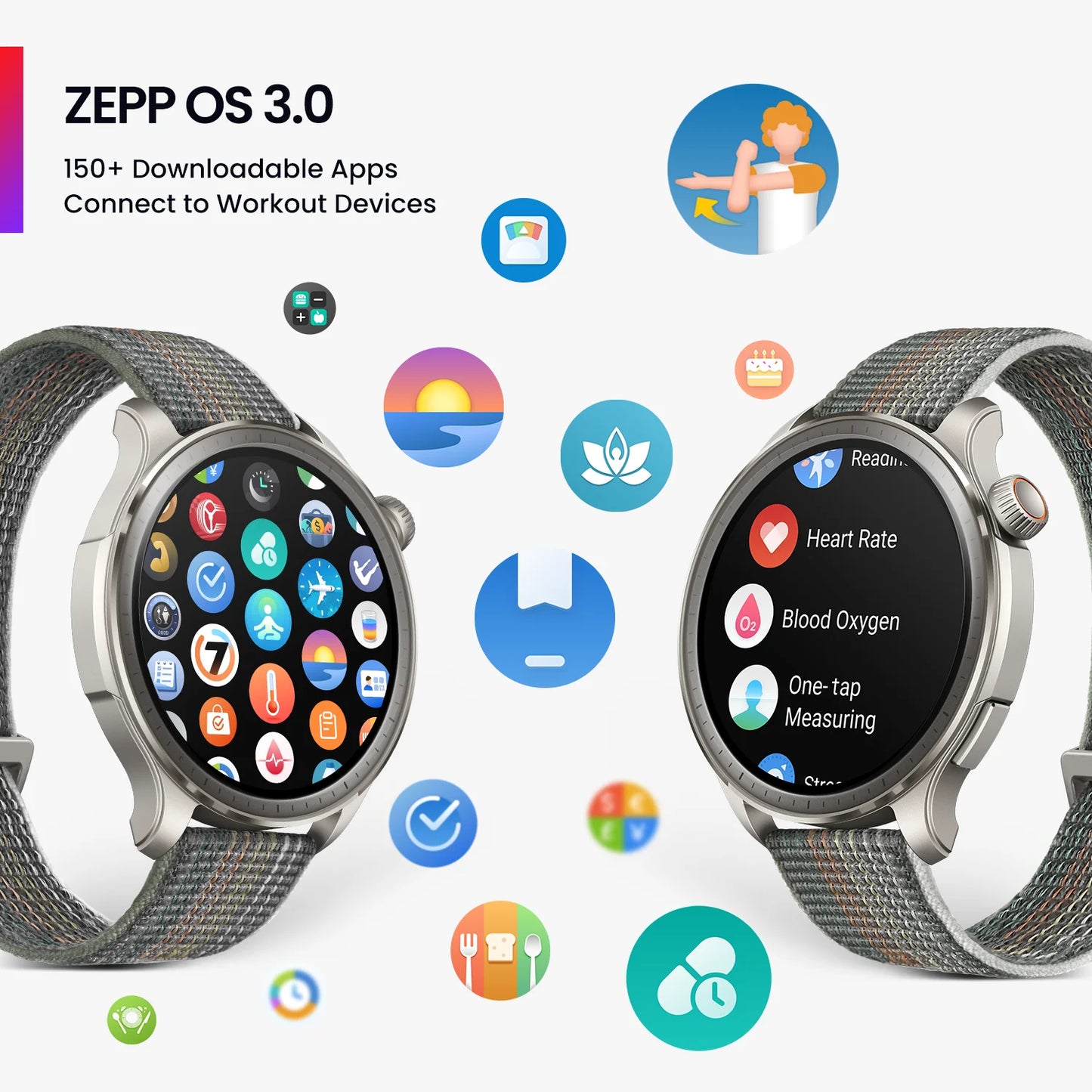 46mm Smart Watch Dual GPS Sleep Coach Sunset Grey