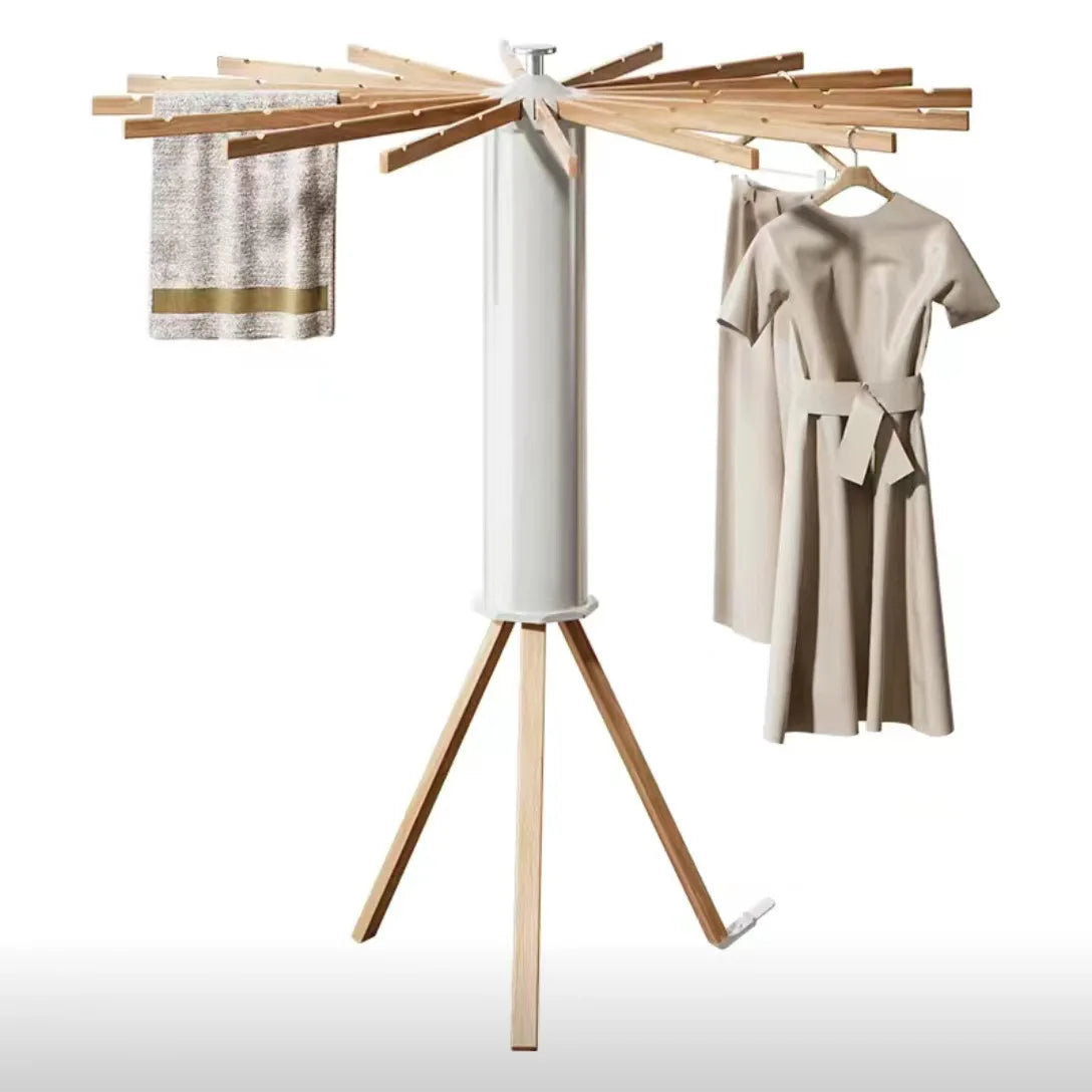 Heavy Duty Foldable Clothes Drying Rack Swivel Tripod Stand