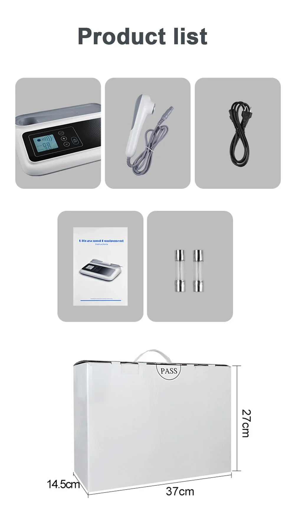 Ultrasonic Therapy Machine with LCD for Muscle Pain Relief
