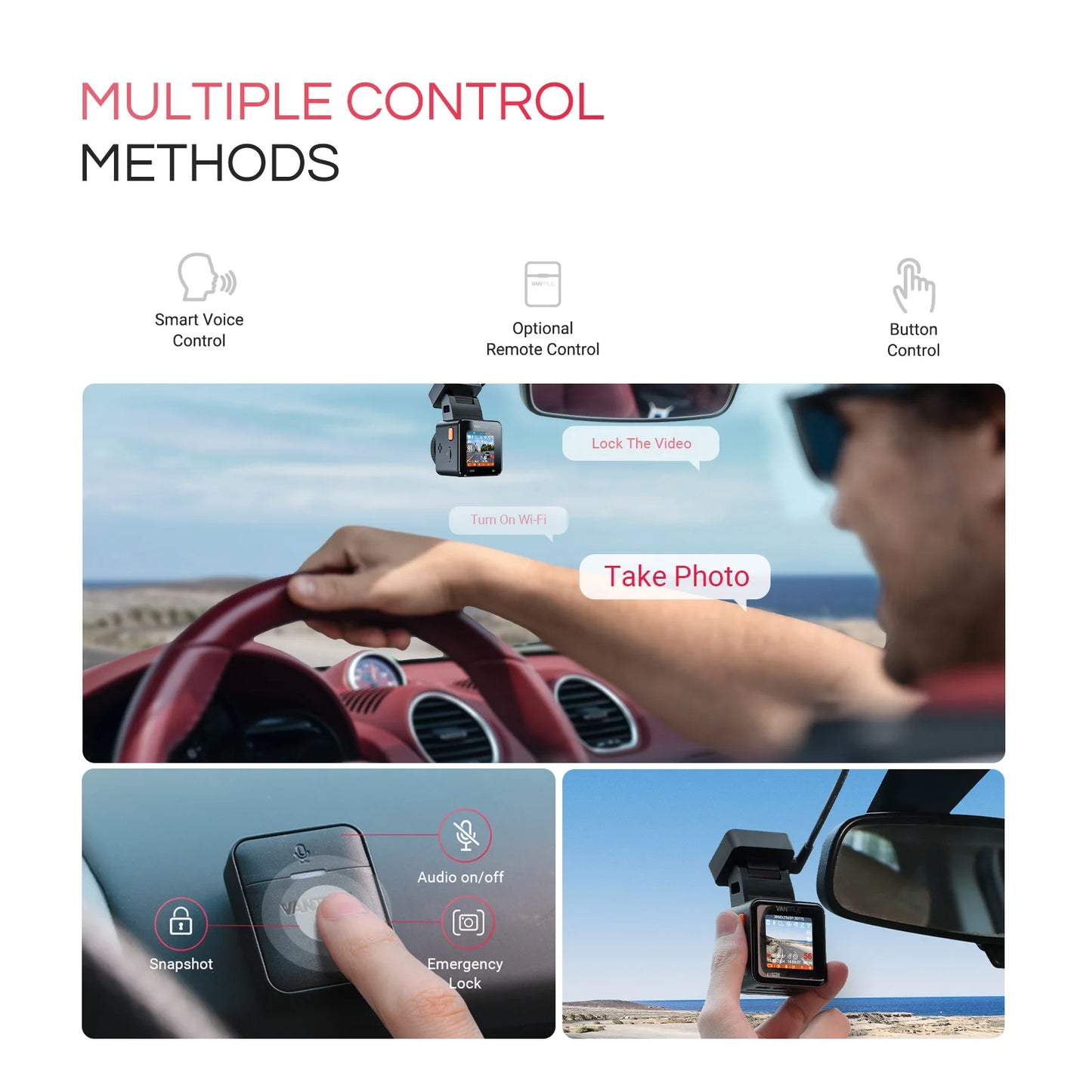 Portable 4K Car DashCam with HDR and GPS 1TB