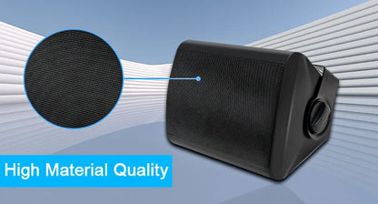 5.25” 2-Pack Outdoor Speakers 300W White Weatherproof