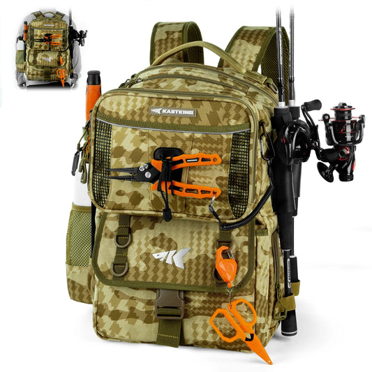Heavy Duty 50L Fishing Backpack with Rod Holders