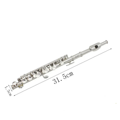 16-Hole Piccolo C Key White Woodwind Instrument with Accessories