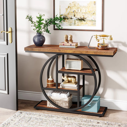 Entryway Sofa Table Dark Brown