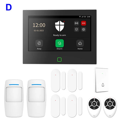 7 Inch 4G Home Alarm System with Remote Access