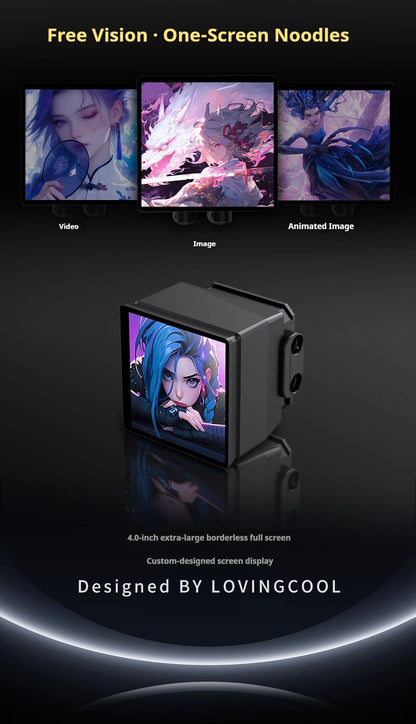 White 240mm AIO Liquid Cooler with 4" Display