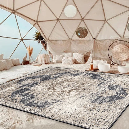 Plush Soft Flannel Area Rug Vibrant Bohemian Living Room Decoration