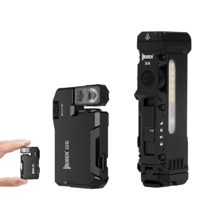X4 and G5 Black Rechargeable Flashlight Combo